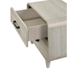 1pc Contemporary White Finish Ample Drawer Space Two Drawers Nightstand Storage Wooden Furniture Antique White Color