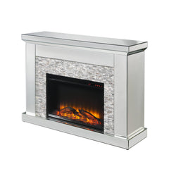 Armageddon Mirrored & Stone Fireplace