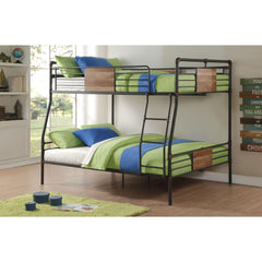 Agamemnon Sandy Black & Dark Bronze Hand-Brushed Finish Full XL/Queen Bunk Bed
