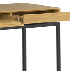 Sanctuary - Mid Century Wide Desk - Oak Veneer