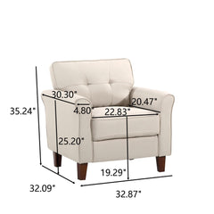 Mid-Century Accent Chair, Arm Chair for Living Room, Apartment, Guest Room & Home Office