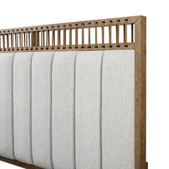 King Upholstered and Strap Panel Bed