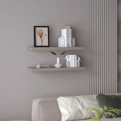 Hercules 31.5" Wide Floating Shelves Set of 2, Shelves for Wall Decor for Bedroom, Bathroom Storage Shelves, Book Shelves for Living Room