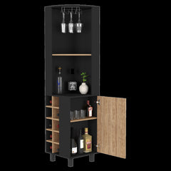 Asteroid Bar Cabinet Cleveland, Living Room, Black / Pine