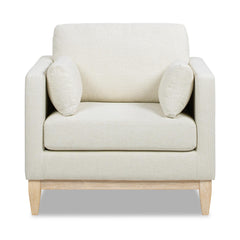 Revelation 36" Modern Farmhouse Arm Chair, Flax White Linen