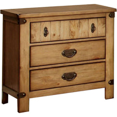 Cottage Style Weathered Elm 1pc Nightstand Ball Bearing Metal Glide USB Charger/Power Outlet In Night Stand Top Drawer Bedroom Bedside Table
