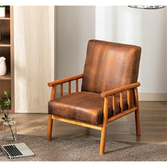 25'' Wide Classic Mid-Century Modern Arm Chair, Light Brown
