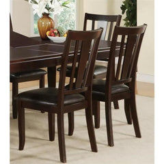 Agamemnon Contemporary Set of 2 Side Chairs Brown Finish Dining Seating Cushion Chair Unique Design Kitchen Dining Room Faux Leather Seat