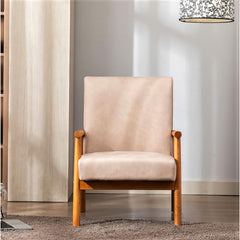 25'' Wide Classic Mid-Century Modern Arm Chair, Light Camel