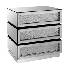 Perseus Mirrored & Faux Crystals Console Cabinet (Assembled)