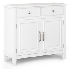 Celestia Solid Wood Entryway Storage Cabinet in White