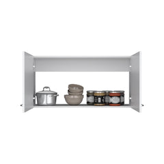 Pulsar Wall Cabinet, Two Shelves, Double Door -White