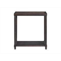 Narrow Side End Tables with Shelf, Set of 2,  Espresso