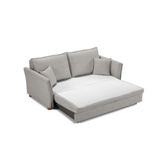 Polyxena Gray Chenille Sleeper Sectional Sofa w/ Storage & 2 Toss Pillows