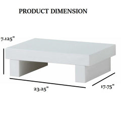 Contemporary Style 1pc Nightstand High Gloss Lacquer Coating White Finish Bedroom Furniture