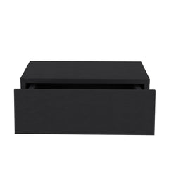 Floating Nightstand 5"H, Modern Wall-Mounted Bedside Shelf with Drawer, Black