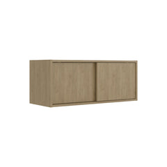 Zeus 32-Inch Wide Wall Storage Cabinet with Sliding Doors, Compact Wall-Mounted Storage Option for Bedroom, Office, Living Room or Garage Organization