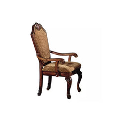 Epimetheus De Ville Fabric & Cherry Arm Chair (Set of 2)