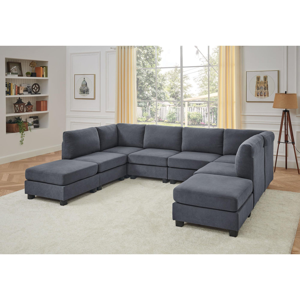 Polyester Upholstered Modular Sectional
