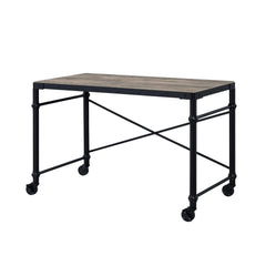 Apex Rustic Oak & Black Finish Writing Desk