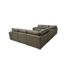 Large Arm Leather Match Upholstery Modular Sectional