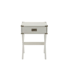 Hera White Finish Accent Table