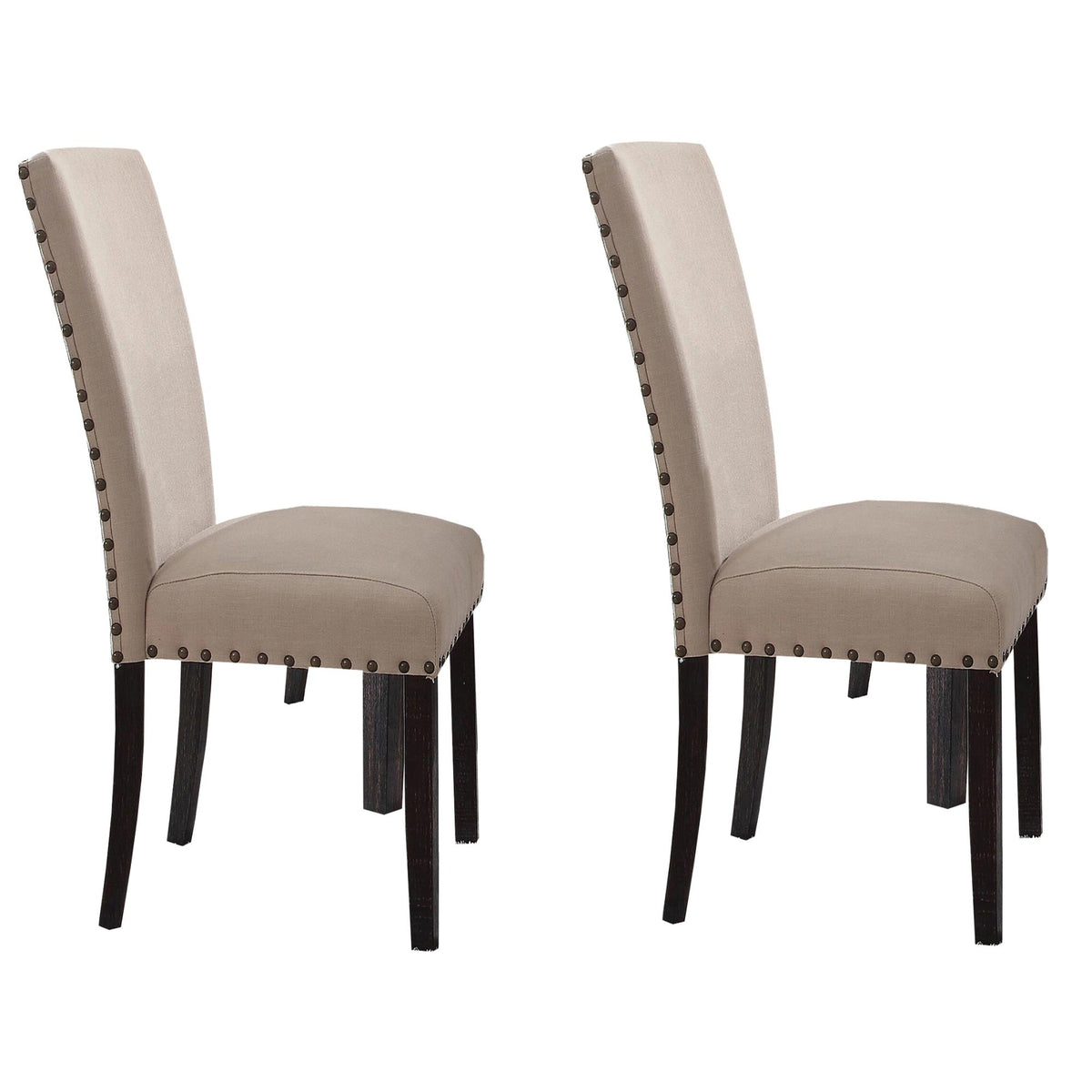 Quasar and Salvage Dark Oak Upholstery Side Chair (Set of 2)