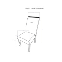 ORESTES DARK GREY 2PK DINING CHAIR