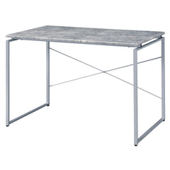 Iphigenia and Silver Writing Desk with Metal Sled Base