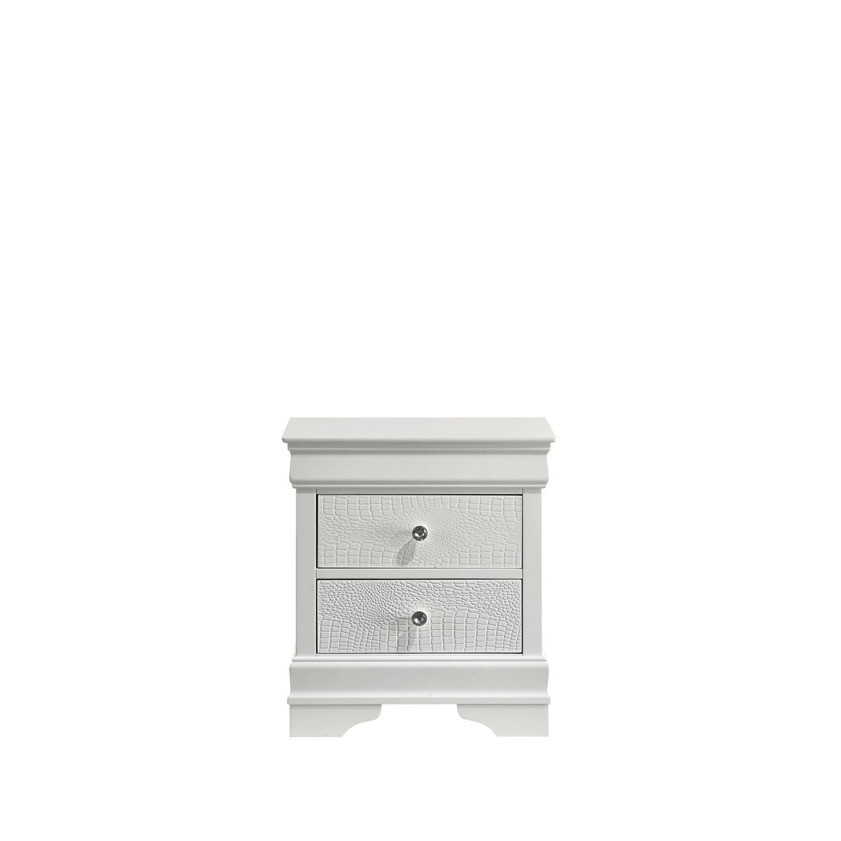 Iphigenia Modern Style 2-Drawer Night stand Made with Wood in White