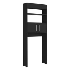 Orestes Over The Toilet Cabinet, Double Door, Two Shelves -Black