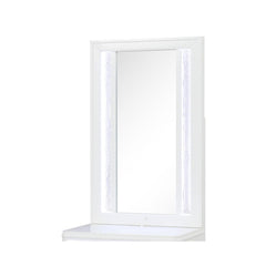 Hades Modern Style Mirror for Nightstand Top made with wood frame and LED in White(Only Mirror TOP)