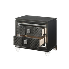 Armageddon Metallic Gray Finish Nightstand