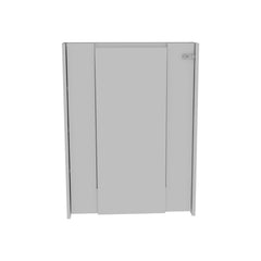 Ares Wall Foldable Table, Seven Interior Shelves, Extending Table -White
