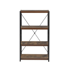 Museum Weathered Oak & Black Finish Bookshelf
