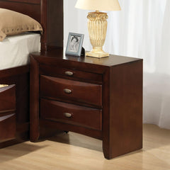 Valhalla Color Simple Contemporary 1pc Nightstand Solid wood Bedside Table Knob Pulls 2-Drawers Bedside Table