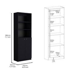 Nebula 2 Piece Home Bookcase set, 49" Wide with 9 Shelves , Living Room Black