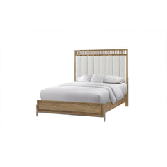 King Upholstered and Strap Panel Bed