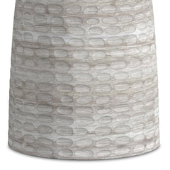 Comet 13 inch Solid Mango Accent Table in White Wash