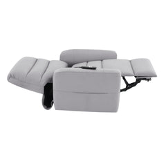 Log Gray Leather Aire Power Motion Recliner w/Lift