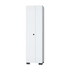 White Storage Shelves Broom Cabinet