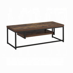 Pluto Oak and Black TV Stand with 1-Shelf