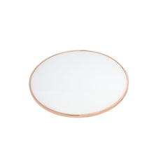 Perseus Frosted Glass & Rose Gold Finish End Table
