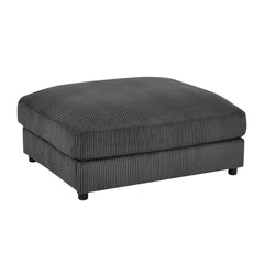 Corduroy Upholstered Rectangle Ottoman