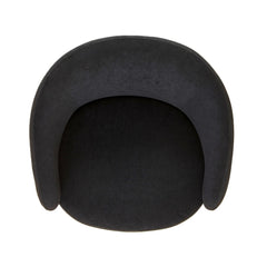 Mid-Century Modern Velvet Accent Chair, Upholstered Barrel Armchair with Metal Legs, Comfy Single Sofa Chair for Living Room Bedroom