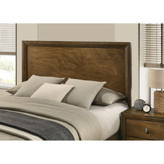Strong Look Transitional Style 1pc Queen Size Bed Walnut Wooden Panel Bedframe High HB Bedroom Furniture