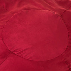 5-Foot Comfortable High-Density Shredded Foam Bean Bag Chair for Kids and Adults, with Removable Microsuede Cover, Ideal Reading and Bedroom Floor Lounge, Chinese Red
