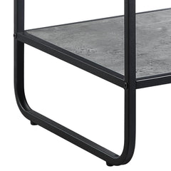 Saga Concrete Gray & Black Finish End Table