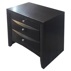 Artemis Black Finish Nightstand