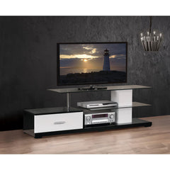 Star White & Black Finish TV Stand